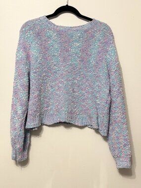 Dreamers by Debut Pastel Confetti Knit Cropped Sweater
